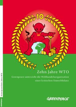 Zehn Jahre WTO Greenpeace unterzieht die Welthandelsorganisation einer kritischen Umweltbilanz