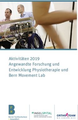 Aktivit&auml;ten 2019 Angewandte Forschung und Entwicklung Physiotherapie und Bern Movement Lab - Berner ...
