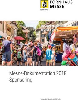 Messe-Dokumentation 2018 Sponsoring - Die Kornhausmesse, besser den je - www.kornhausmesse.ch