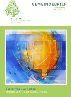 April/MAi nr. 2/2020 - Gemeinde in Zeiten der corona-epidemie - max-e lernen