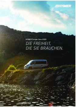 DIE FREIHEIT, DIE SIE BRAUCHEN - HYMER Camper Vans 2020