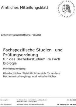 Fachspezifische Studien- und Prüfungsordnung - für das Bachelorstudium im Fach Biologie - Gremien und ...