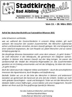 Vom 13 - 28. M&auml;rz 2021 - Erzbistum M&uuml;nchen