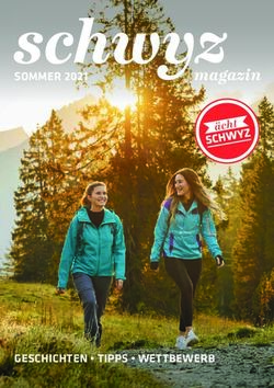 Schwyz magazin SOMMER 2021 - GESCHICHTEN TIPPS WETTBEWERB - Rigi
