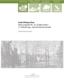 Stadt Dillingen/Saar Bebauungsplan Nr. 14 "Schillerstraße", 2. Teiländerung - Bereich Defrancestraße - Verfahrensstand: Entwurf
