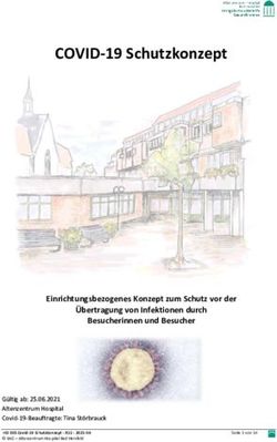 COVID-19 Schutzkonzept - Ev. Altenzentrum Hospital Bad ...