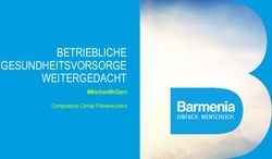 BETRIEBLICHE GESUNDHEITSVORSORGE WEITERGEDACHT - #MachenWirGern Competence Center Firmenkunden - Barmenia Versicherung