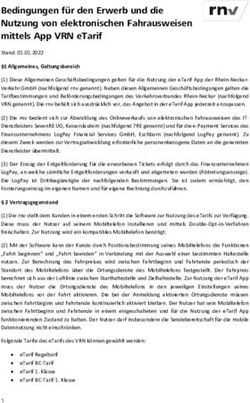 Bedingungen f&uuml;r den Erwerb und die Nutzung von elektronischen Fahrausweisen mittels App VRN eTarif