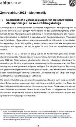 Zentralabitur 2022 - Mathematik - Unterrichtliche Voraussetzungen für die schriftlichen - Standardsicherung ...