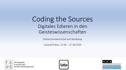 Coding the Sources Digitales Edieren in den Geisteswissenschaften - Online Summerschool und Workshop