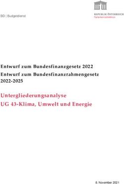 Untergliederungsanalyse UG 43-Klima, Umwelt und Energie - Entwurf zum Bundesfinanzgesetz 2022 Entwurf zum Bundesfinanzrahmengesetz 2022-2025 ...