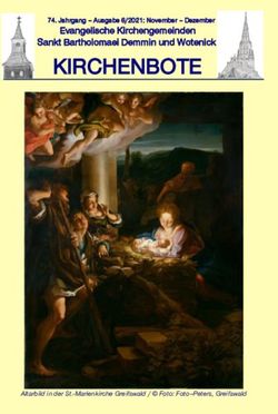 KIRCHENBOTE Evangelische Kirchengemeinden Sankt Bartholomaei Demmin und Wotenick