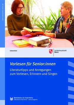 Vorlesen für Senior:innen - Literaturtipps und Anregungen zum Vorlesen, Erinnern und Singen