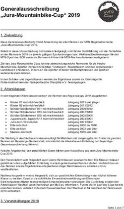Generalausschreibung "Jura-Mountainbike-Cup" 2019 - Zielsetzung - Jura MTB Cup