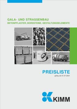 PREISLISTE - GALA- UND STRASSENBAU BETONPFLASTER, BORDSTEINE, GESTALTUNGSELEMENTE - KIMM Baustoffe