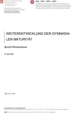 WEITERENTWICKLUNG DER GYMNASIA- LEN MATURITÄT - Weiterentwicklung der gymnasialen Maturität