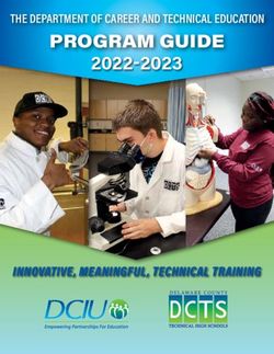 PROGRAM GUIDE 2022-2023 - INNOVATIVE, MEANINGFUL, TECHNICAL TRAINING - DCIU
