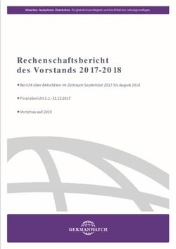 Rechenschaftsbericht des Vorstands 2017-2018