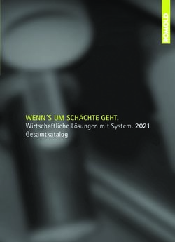 WENN S UM SCH&Auml;CHTE GEHT - Wirtschaftliche L&ouml;sungen mit System. 2021 Gesamtkatalog - WENN S UM SCH&Auml;CHTE GEHT ...