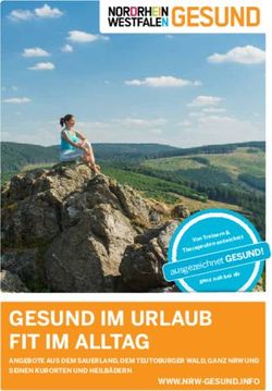 GESUND IM URLAUB FIT IM ALLTAG
