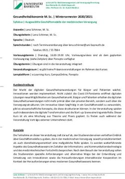 Gesundheits&ouml;konomie M. Sc. | Wintersemester 2020/2021