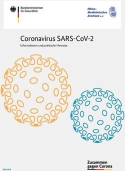 CORONAVIRUS SARS-COV-2 - INFORMATIONEN UND PRAKTISCHE HINWEISE - BUNDESGESUNDHEITSMINISTERIUM