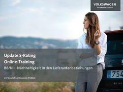 Update S-Rating Online-Training - BB/N - Nachhaltigkeit in den Lieferantenbeziehungen - VW Group Supply