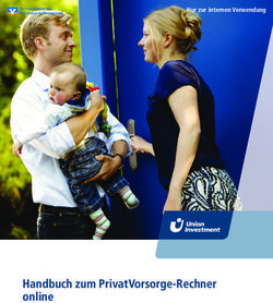 Handbuch zum PrivatVorsorge-Rechner online - Nur zur internen Verwendung