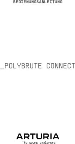 POLYBRUTE CONNECT BEDIENUNGSANLEITUNG - Arturia