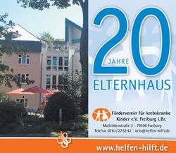 20Jahre elternhaus www.helfen-hilft.de - F&ouml;rderverein f&uuml;r krebskranke Kinder Freiburg