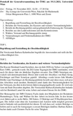 Protokoll der Generalversammlung der OMG am 19.11.2021, Universit at Wien