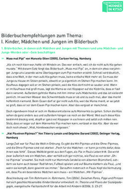 Bilderbuchempfehlungen zum Thema: I. Kinder, M&auml;dchen und Jungen im Bilderbuch