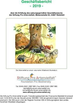 Gesch&auml;ftsbericht - 2019- Stiftung pro Artenvielfalt