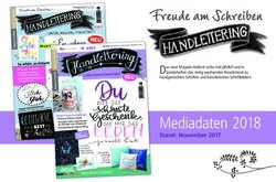 Freude am Schreiben - Mediadaten 2018 Stand: November 2017 - KIM Kindermedien Verlag GmbH