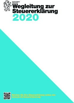 2020 Steuererklärung Steueramt Wegleitung zur - Reichen Sie Ihre Steuererklärung online ein: www.zh.ch/steuererklaerung