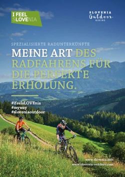 MEINE ART DES RADFAHRENS FÜR DIE PERFEKTE ERHOLUNG - SPEZIALI SIERT E R ADUN T ERKÜNF T E - Slovenia Outdoor