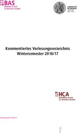 Kommentiertes Vorlesungsverzeichnis Wintersemester 2016/17 - Wintersemester 2016/17 - Heidelberg Center for American ...