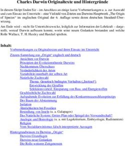 Charles Darwin Originaltexte und Hintergründe - Was ist Bio ...