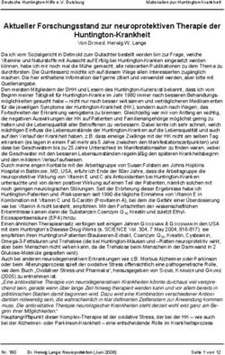 Aktueller Forschungsstand zur neuroprotektiven Therapie der Huntington-Krankheit