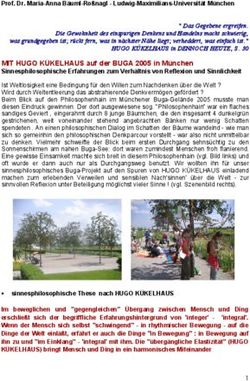 MIT HUGO KÜKELHAUS auf der BUGA 2005 in München Sinnesphilosophische Erfahrungen zum Verhältnis von Reflexion und Sinnlichkeit