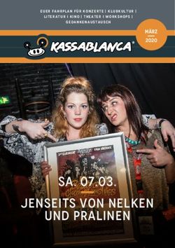 JENSEITS VON NELKEN UND PRALINEN - Sa. 07.03 - M&auml;rz 2020 - Kassablanca