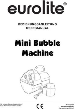 Mini Bubble Machine BEDIENUNGSANLEITUNG USER MANUAL - Für weiteren Gebrauch aufbewahren! Keep this manual for future needs!