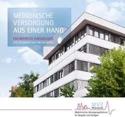 MEDIZINISCHE VERSORGUNG - AUS EINER HAND FACHBEREICH KARDIOLOGIE - im MVZ ...