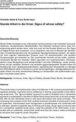 Soziale Arbeit in der Krise: Signs of whose safety? - Soziales ...
