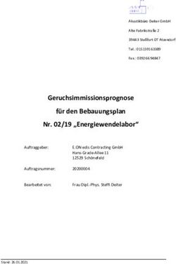 Geruchsimmissionsprognose f&uuml;r den Bebauungsplan Nr. 02/19 "Energiewendelabor"