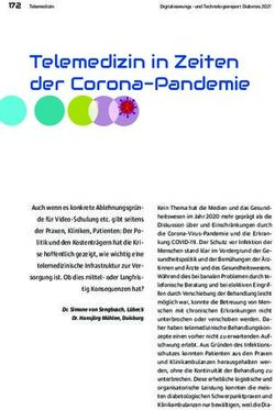 Telemedizin in Zeiten der Corona-Pandemie - DUT Report
