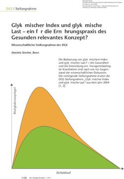 Glykämischer Index und glykämische Last - ein für die Ernährungspraxis des Gesunden relevantes Konzept?