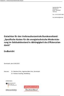 Gutachten für den Verbraucherzentrale Bundesverband: "Spezifische Kosten für die energietechnische Modernisierung im Gebäudebestand in ...