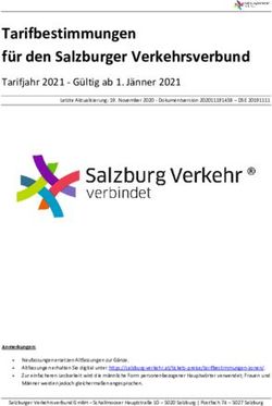 Tarifbestimmungen für den Salzburger Verkehrsverbund