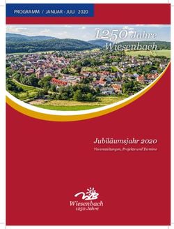 Jubil&auml;umsjahr 2020 Veranstaltungen, Projekte und Termine - Wiesenbach